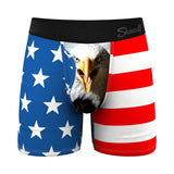 Shinesty The Mascot American Flag Ball Hammock Pouch Underwear with Fly M