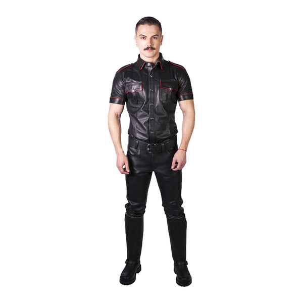 Prowler RED Leather Jeans Black 35 in.