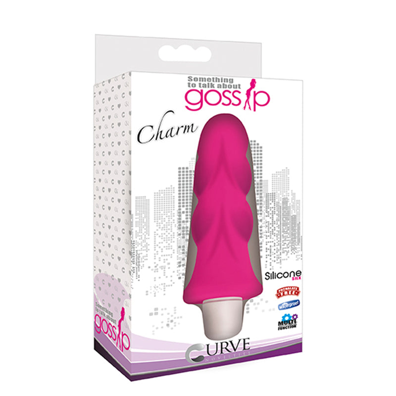 Curve Toys Gossip Charm Waterproof Silicone Mini Vibrator Magenta