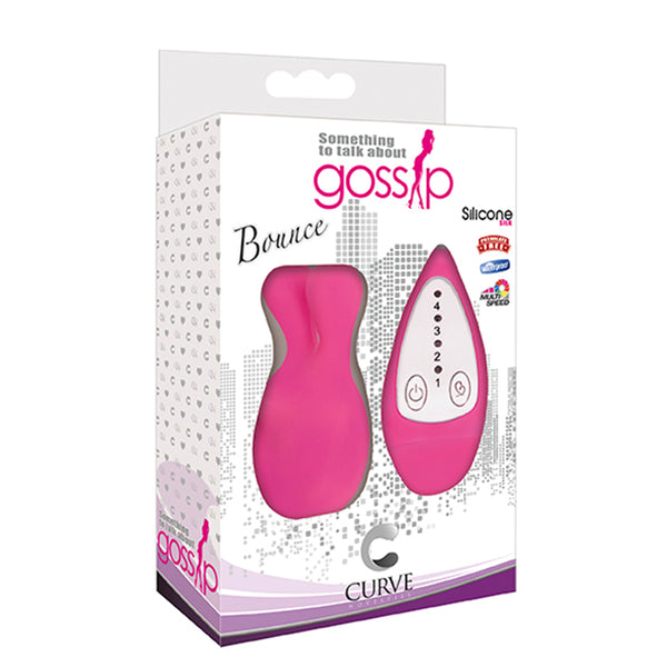 Curve Toys Gossip Bounce Remote-Controlled Waterproof Silicone Vibrator Magenta