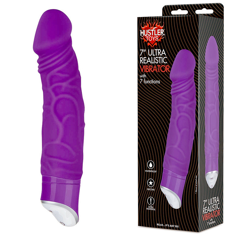 7" Ultra Realistic Vibrator Purple