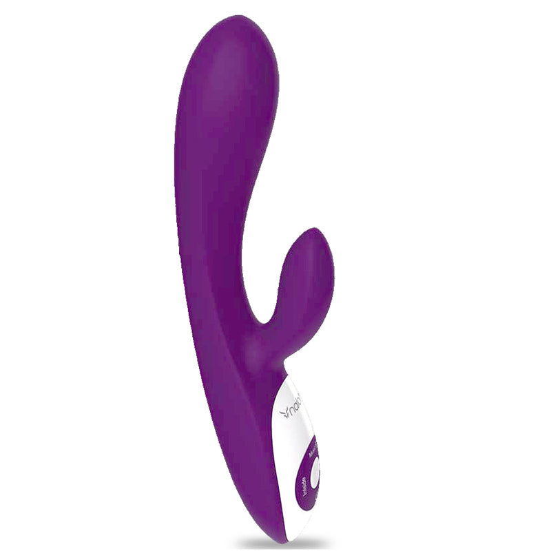 Nalone Rhythm Rechargeable Sound-Activated Silicone Dual Stimulation Vibrator Purple