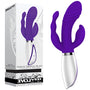 Evolved Disco Triple Play Rechargeable Dual Entry Triple Stimulation Silicone Vibrator Purple