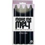 The 9's, Make Me Melt Sensual Warm-Drip Candles, 4 Pack, Jet Black