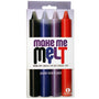 The 9's, Make Me Melt Sensual Warm-Drip Candles, 4 Pack, Passion Tones