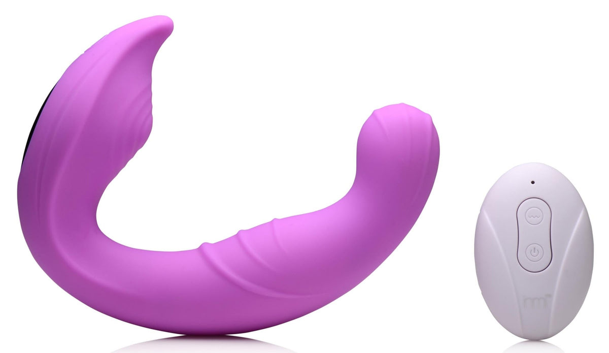 5X Come Hither Silicone Vibrator with Remote Control - Royal Sins