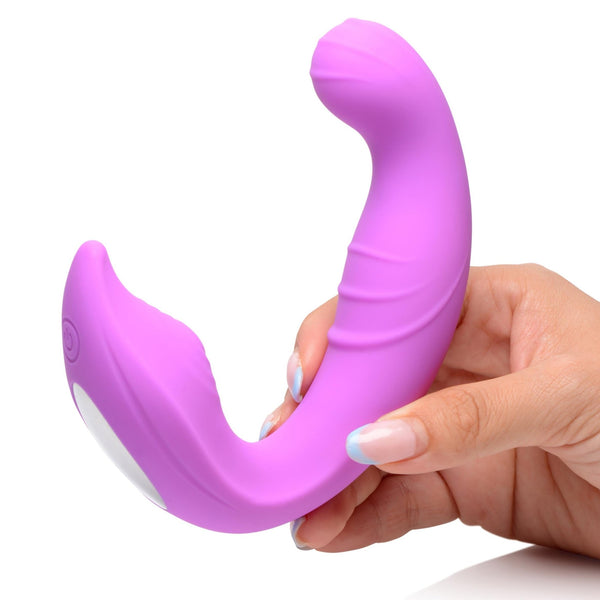 5X Come Hither Silicone Vibrator with Remote Control - Royal Sins