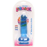 6 Inch Slim Stick with Balls Berry Ice Dildo - Royal Sins