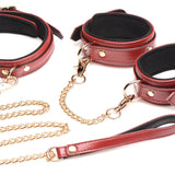 6 Piece Burgundy Bondage Set - Royal Sins