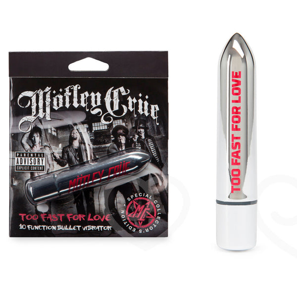 Motley Crue Too Fast For Love 10 Function Bullet Vibrator Silver