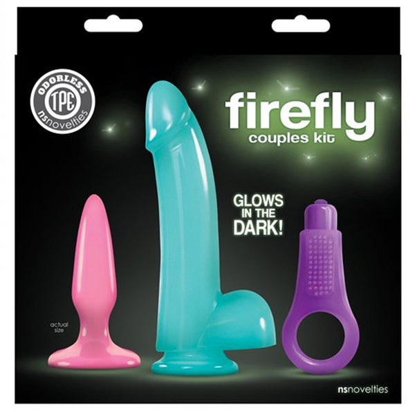 Firefly Couples Kit 1 Butt Plug 1 Dong 1 Cockring Multicolor