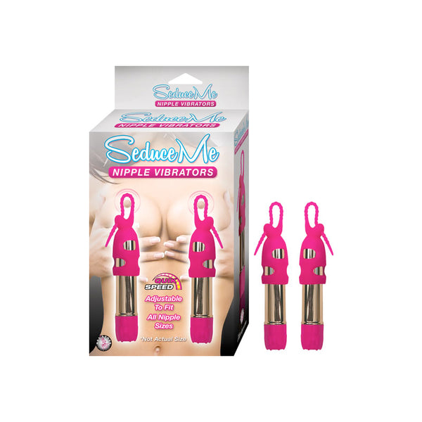 Seduce Me Nipple Vibrators Adjustable Waterproof Pink
