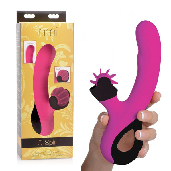 Inmi G-Spin Silicone Vibrator with Spinning Clitoral Stim