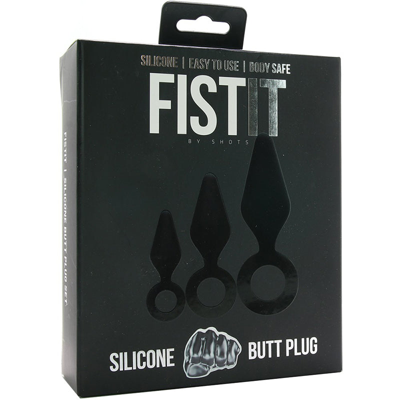 Fist-It Silicone Butt Plug Set - Black