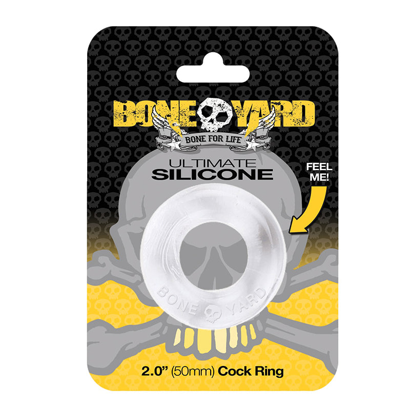 Boneyard Ultimate Silicone Cock Ring Clear