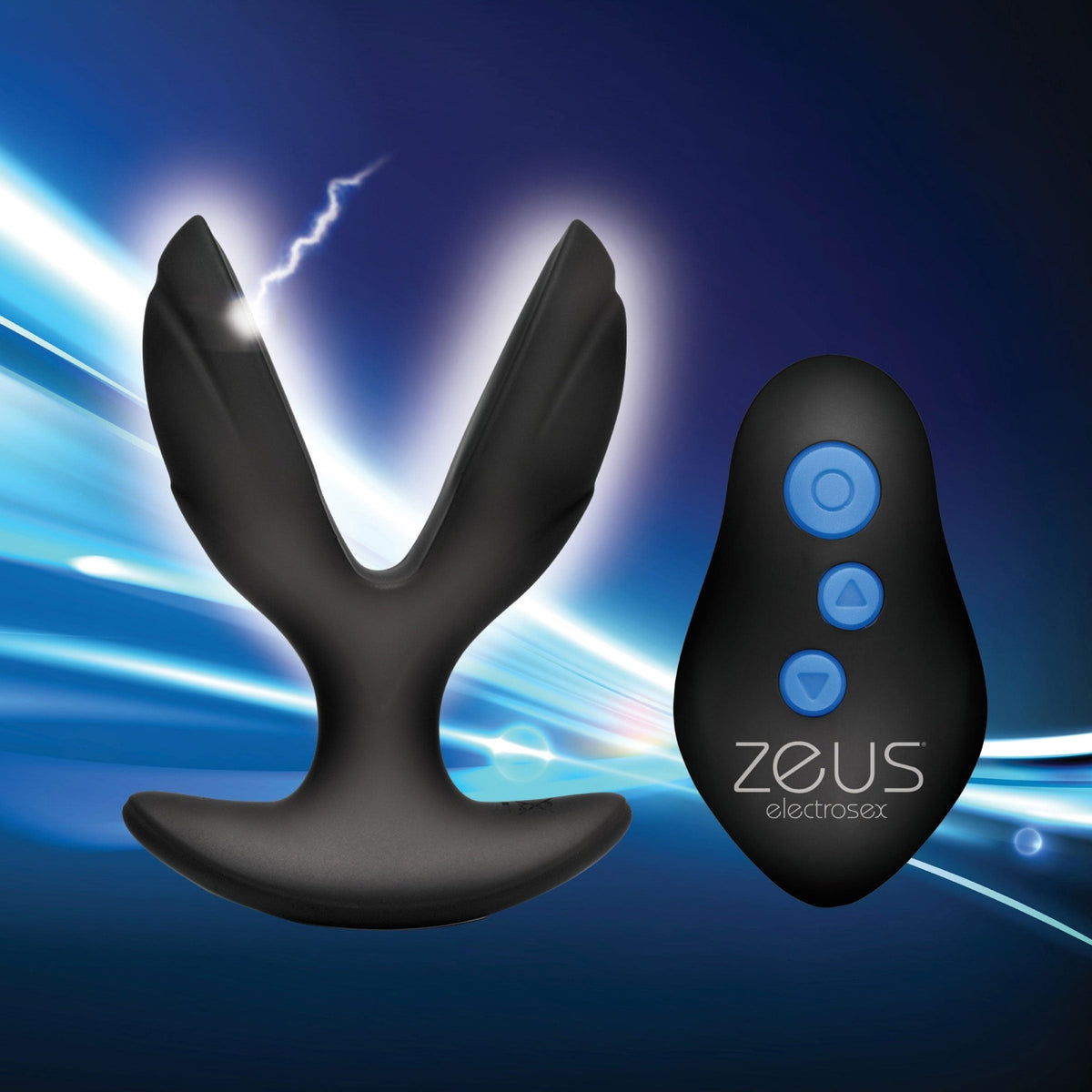 64X Electro - Spread Vibrating and Estim Silicone Butt Plug - Royal Sins