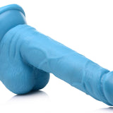 6.5 Inch Dildo with Balls - Blue - Royal Sins