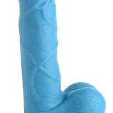 6.5 Inch Dildo with Balls - Blue - Royal Sins