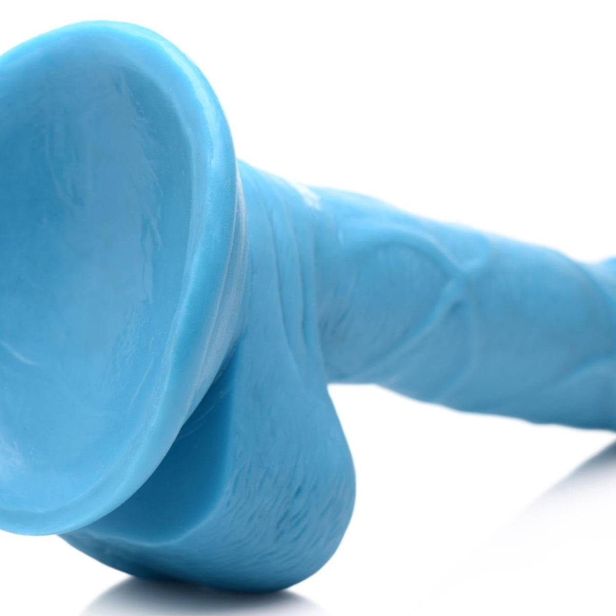 6.5 Inch Dildo with Balls - Blue - Royal Sins