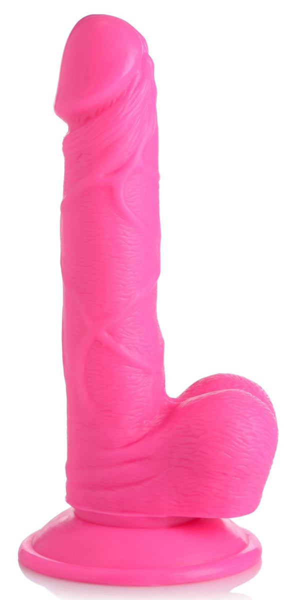 6.5 Inch Dildo with Balls - Pink - Royal Sins