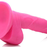 6.5 Inch Dildo with Balls - Pink - Royal Sins