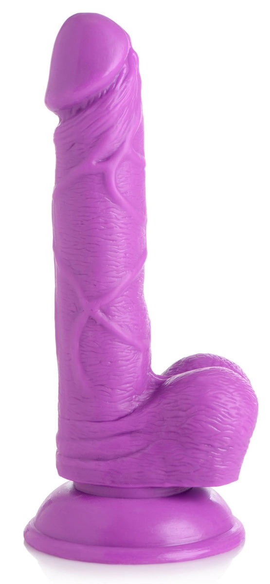 6.5 Inch Dildo with Balls - Purple - Royal Sins