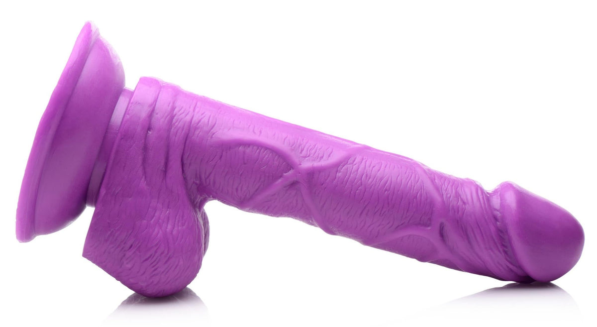 6.5 Inch Dildo with Balls - Purple - Royal Sins