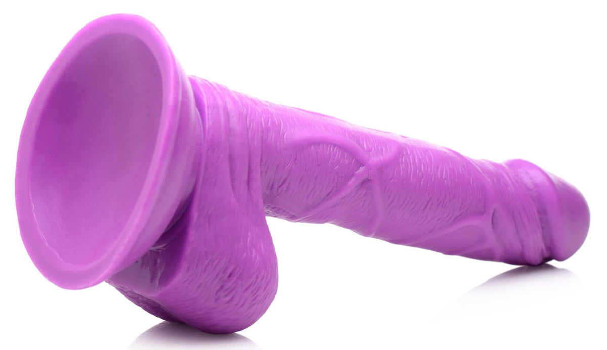 6.5 Inch Dildo with Balls - Purple - Royal Sins