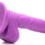 6.5 Inch Dildo with Balls - Purple - Royal Sins