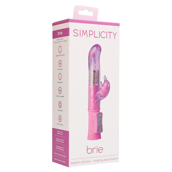 Simplicity BRIE dolphin vibrator - rotating dual motors - Pink