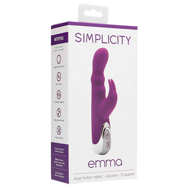 Simplicity EMMA dual motor rabbit vibrator - Purple