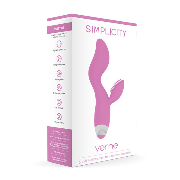 Simplicity VERNE G-spot & Clitoral vibrator - Pink