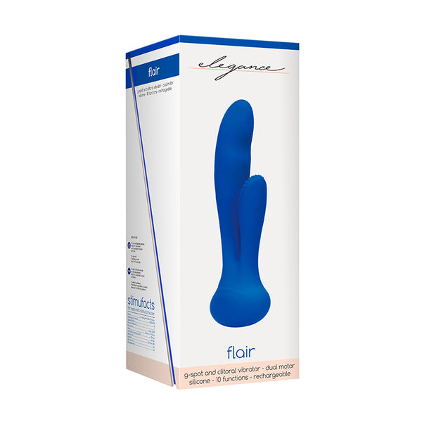 Elegance G-Spot & Clitoral Vibrator- Flair- Blue