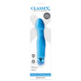 Pipedream Classix Powder Puff Massager 6.5 in. Ribbed Vibrator Blue