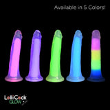 7 Inch Glow - in - the - Dark Silicone Dildo - Blue - Royal Sins