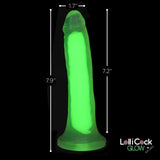 7 Inch Glow - in - the - Dark Silicone Dildo - Green - Royal Sins