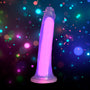 7 Inch Glow - in - the - Dark Silicone Dildo - Pink - Royal Sins