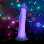 7 Inch Glow - in - the - Dark Silicone Dildo - Purple - Royal Sins