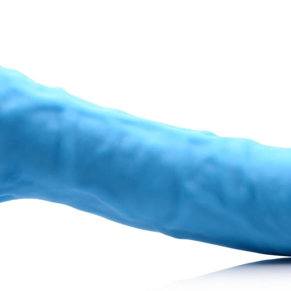 7 Inch Silicone Dildo with Balls - Berry - Royal Sins