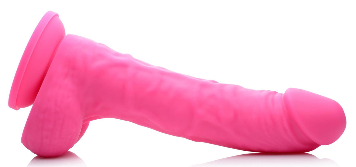 7 Inch Silicone Dildo with Balls - Cherry - Royal Sins