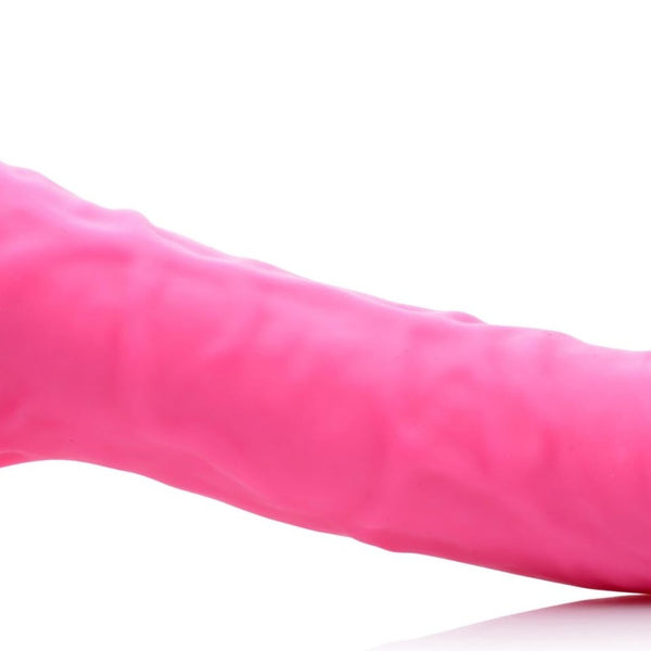 7 Inch Silicone Dildo with Balls - Cherry - Royal Sins