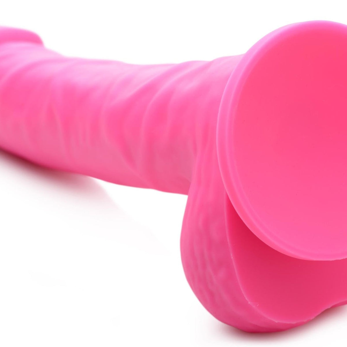 7 Inch Silicone Dildo with Balls - Cherry - Royal Sins