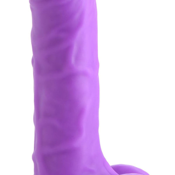 7 Inch Silicone Dildo with Balls - Grape - Royal Sins