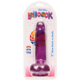 7 Inch Slim Stick with Balls Grape Ice Dildo - Royal Sins