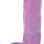 7 Inch Slim Stick with Balls Grape Ice Dildo - Royal Sins