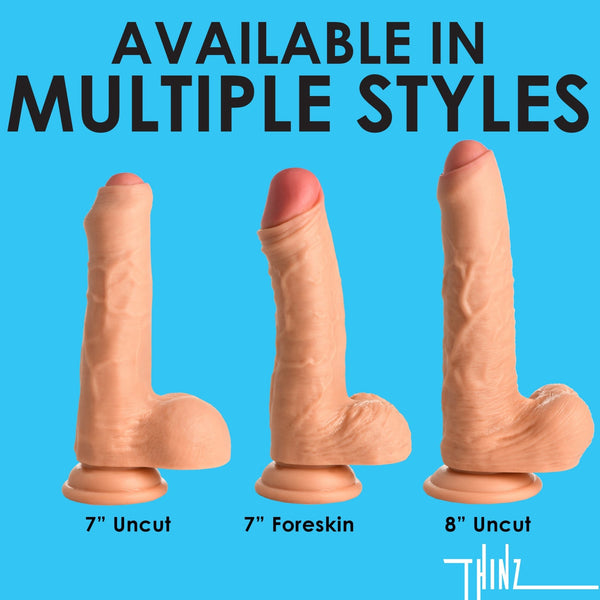 7 Inch uncut Dildo with Balls - Royal Sins