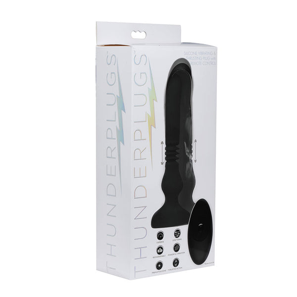 Thunder Plugs Silicone Vibrating & Thrusting Plug w/ Remote Control