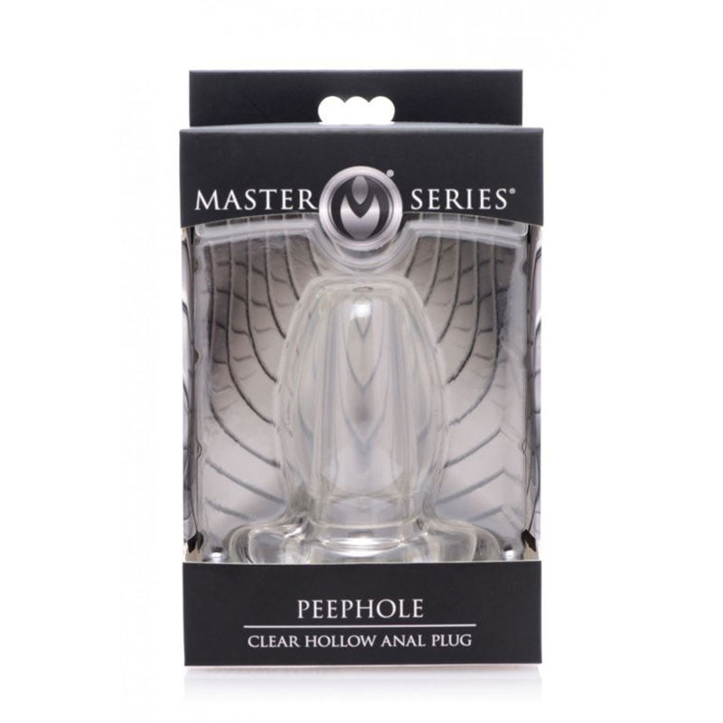 Master Series PeepHole Clear Hollow Anal Plug