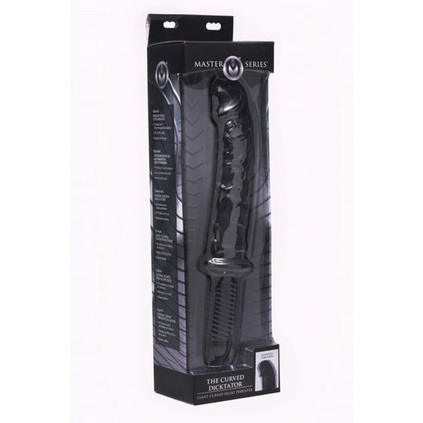 Master Series The Curved Dicktator 13 Mode Vibrating Giant Dildo - Black