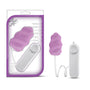 Blush Luxe Swirl Remote-Controlled Bullet Vibrator with Silicone Sleeve Purple